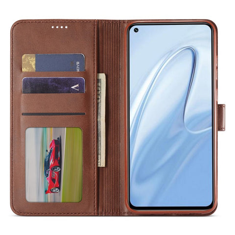 LC.IMEEKE PU Leather Wallet Stand Protective Phone Cover Case for Xiaomi Redmi Note 10 Lite