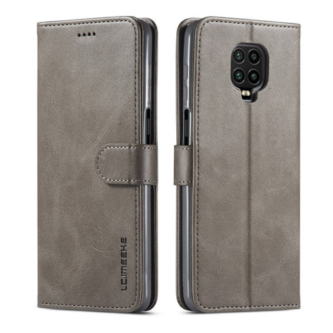 LC.IMEEKE PU Leather Wallet Stand Protective Phone Cover Case for Xiaomi Redmi Note 10 Lite