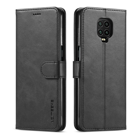 LC.IMEEKE PU Leather Wallet Stand Protective Phone Cover Case for Xiaomi Redmi Note 10 Lite