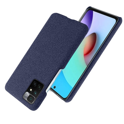 Phone Cover Well-Protected Cloth Coated Plastic Phone Case for Xiaomi Redmi Note 11 4G (MediaTek) / 10 4G (2021) / 10 2022 4G