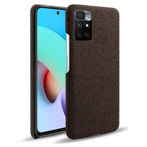 Phone Cover Well-Protected Cloth Coated Plastic Phone Case for Xiaomi Redmi Note 11 4G (MediaTek) / 10 4G (2021) / 10 2022 4G