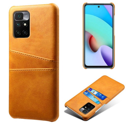 Stylish Lightweight PU Leather + PC Combo Hard Cover with Dual Back Card Slots for Xiaomi Redmi Note 11 4G (MediaTek) / 10 4G (2021) / 10 2022 4G