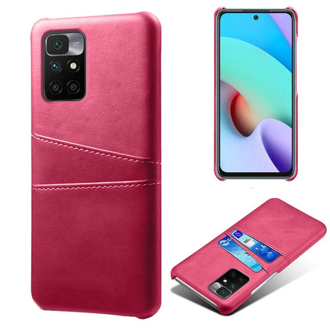 Stylish Lightweight PU Leather + PC Combo Hard Cover with Dual Back Card Slots for Xiaomi Redmi Note 11 4G (MediaTek) / 10 4G (2021) / 10 2022 4G