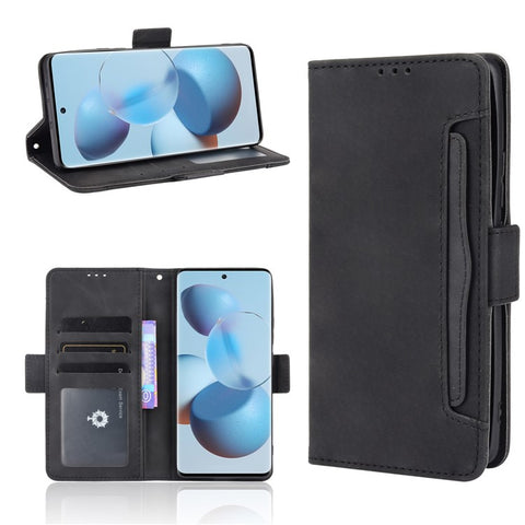 Flip Phone Case PU Leather Cover Multiple Card Slot Practical Wallet Stand Cellphone Protector for Xiaomi Civi