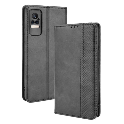 Fashionable Retro Textured Surface Shockproof Phone Leather Case Wallet Stand Cover for Xiaomi Civi