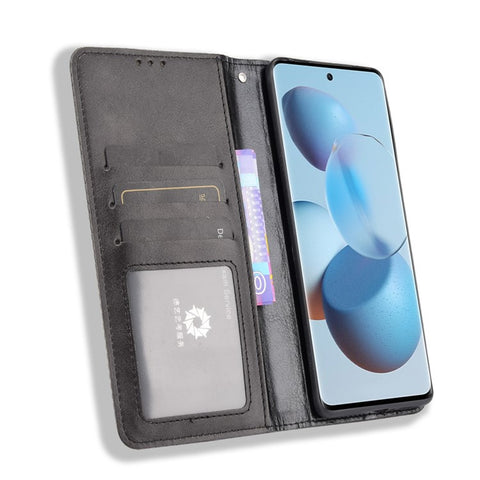 Fashionable Retro Textured Surface Shockproof Phone Leather Case Wallet Stand Cover for Xiaomi Civi