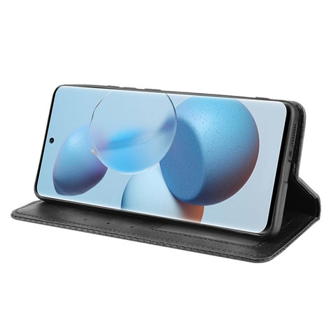 Fashionable Retro Textured Surface Shockproof Phone Leather Case Wallet Stand Cover for Xiaomi Civi