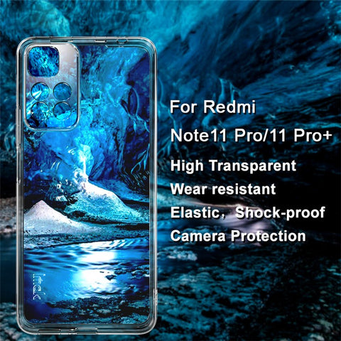 IMAK UX-5 Series Transparent Flexible Soft TPU Shock-Absorption Cover for Xiaomi Redmi Note 11 Pro+ 5G/Redmi Note 11 Pro 5G (China) (MediaTek)