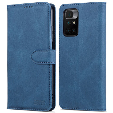 AZNS Wallet Stand Leather Case Folio Flip Phone Case Protector for Xiaomi Redmi Note 11 4G (MediaTek)/10 4G (2021)/10 2022 4G/10 Prime