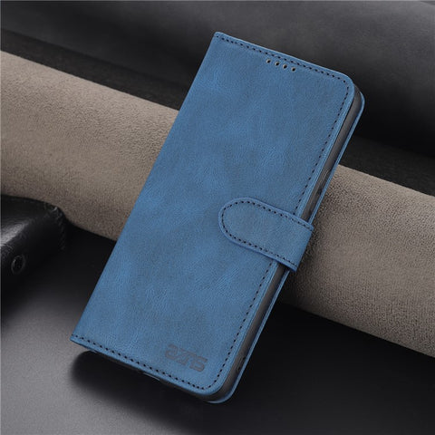 AZNS Wallet Stand Leather Case Folio Flip Phone Case Protector for Xiaomi Redmi Note 11 4G (MediaTek)/10 4G (2021)/10 2022 4G/10 Prime