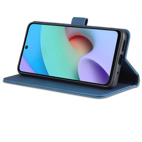 AZNS Wallet Stand Leather Case Folio Flip Phone Case Protector for Xiaomi Redmi Note 11 4G (MediaTek)/10 4G (2021)/10 2022 4G/10 Prime