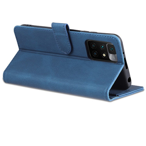 AZNS Wallet Stand Leather Case Folio Flip Phone Case Protector for Xiaomi Redmi Note 11 4G (MediaTek)/10 4G (2021)/10 2022 4G/10 Prime
