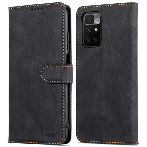 AZNS Wallet Stand Leather Case Folio Flip Phone Case Protector for Xiaomi Redmi Note 11 4G (MediaTek)/10 4G (2021)/10 2022 4G/10 Prime