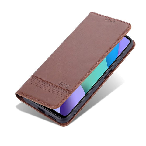 AZNS Anti-fall Well-protected Auto-absorbed Wallet Design PU Leather Phone Stand Cover Case for Xiaomi Redmi Note 11 Pro 5G (China) (MediaTek)/11 Pro+ 5G