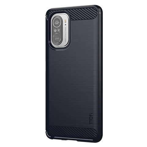 MOFI Brushed Carbon Fiber Design Case Shockproof Light Slim Soft TPU Cover for Xiaomi Redmi K40/K40 Pro/K40 Pro+/Mi 11i/Poco F3