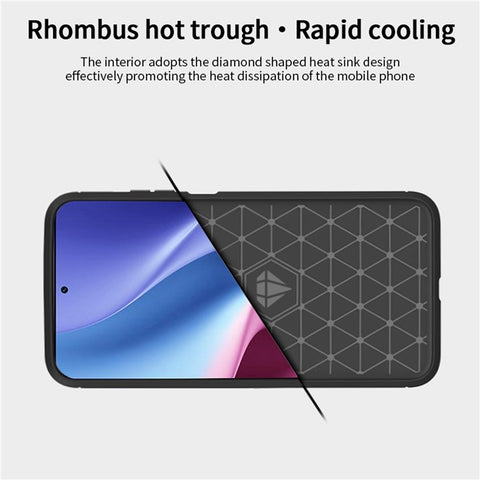 MOFI Brushed Carbon Fiber Design Case Shockproof Light Slim Soft TPU Cover for Xiaomi Redmi K40/K40 Pro/K40 Pro+/Mi 11i/Poco F3