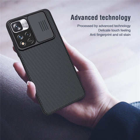 NILLKIN CamShield Slide Camera Cover Drop-proof Accurate Cutouts PC Hard Phone Cover Case for Xiaomi Redmi Note 11 Pro 5G (China) (MediaTek)/11 Pro+ 5G