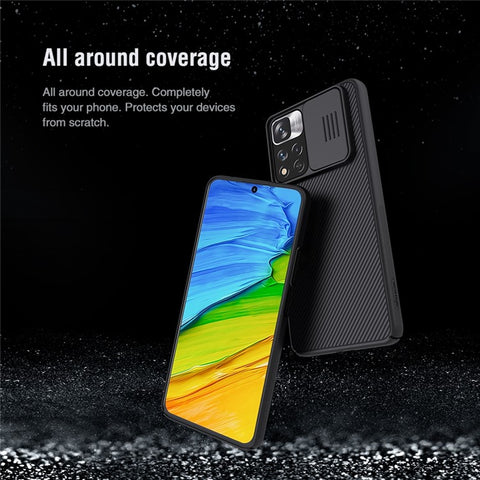 NILLKIN CamShield Slide Camera Cover Drop-proof Accurate Cutouts PC Hard Phone Cover Case for Xiaomi Redmi Note 11 Pro 5G (China) (MediaTek)/11 Pro+ 5G