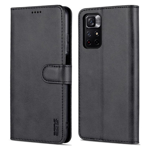 AZNS for Xiaomi Redmi Note 11 5G (China) (MediaTek)/Note 11T 5G/Note 11S 5G PU Leather Flip Folio Case Wallet Stand Shockproof TPU Inner Shell Phone Cover