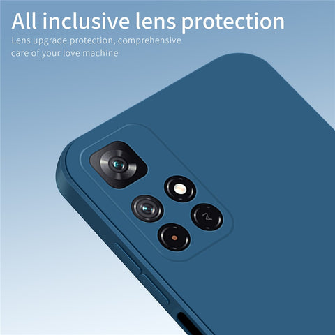 PINWUYO Silicone Phone Case Precise Cutouts Phone Cover for Xiaomi Redmi Note 11 5G (China) (Mediatek) / Redmi Note 11T 5G / Redmi Note 11S 5G