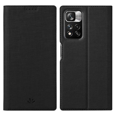 VILI DMX Series Flip Phone Case Textured PU Leather Stand Auto Magnetic Closed Phone Cover for Xiaomi Redmi Note 11 Pro+ 5G/Redmi Note 11 Pro 5G (China) (MediaTek)