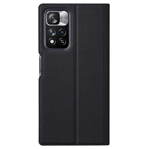 VILI DMX Series Flip Phone Case Textured PU Leather Stand Auto Magnetic Closed Phone Cover for Xiaomi Redmi Note 11 Pro+ 5G/Redmi Note 11 Pro 5G (China) (MediaTek)