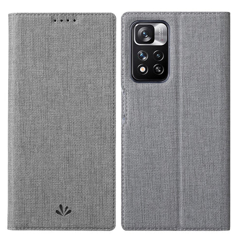 VILI DMX Series Flip Phone Case Textured PU Leather Stand Auto Magnetic Closed Phone Cover for Xiaomi Redmi Note 11 Pro+ 5G/Redmi Note 11 Pro 5G (China) (MediaTek)