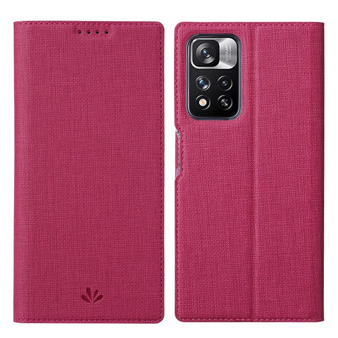 VILI DMX Series Flip Phone Case Textured PU Leather Stand Auto Magnetic Closed Phone Cover for Xiaomi Redmi Note 11 Pro+ 5G/Redmi Note 11 Pro 5G (China) (MediaTek)