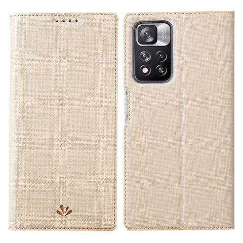VILI DMX Series Flip Phone Case Textured PU Leather Stand Auto Magnetic Closed Phone Cover for Xiaomi Redmi Note 11 Pro+ 5G/Redmi Note 11 Pro 5G (China) (MediaTek)