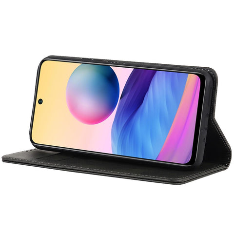 Magnetic Absorption PU Leather Shockproof TPU Stand Flip Wallet Phone Cover for Xiaomi Redmi Note 10 JE