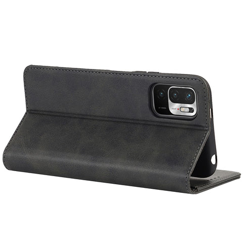 Magnetic Absorption PU Leather Shockproof TPU Stand Flip Wallet Phone Cover for Xiaomi Redmi Note 10 JE