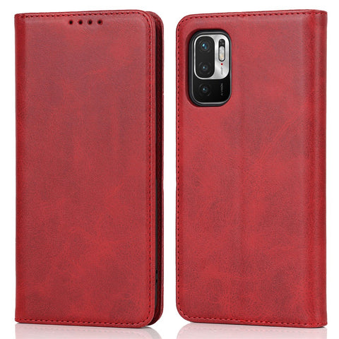 Magnetic Absorption PU Leather Shockproof TPU Stand Flip Wallet Phone Cover for Xiaomi Redmi Note 10 JE