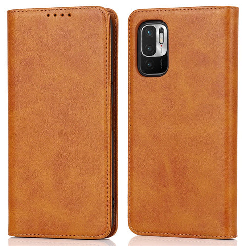 Magnetic Absorption PU Leather Shockproof TPU Stand Flip Wallet Phone Cover for Xiaomi Redmi Note 10 JE