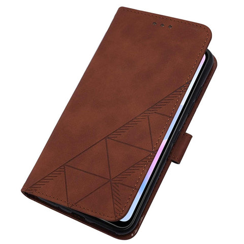 PB2 Series Stylish Imprinting Lines PU Leather Flip Wallet Case Stand Phone Covering Shell for Xiaomi Redmi 9AT / Redmi 9i / Redmi 9A