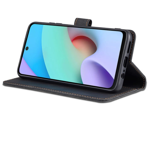 AZNS for Xiaomi Poco M4 Pro 5G / Redmi Note 11 5G (China) (MediaTek) Magnetic Closure PU Leather Flip Wallet Case Stand Phone Cover