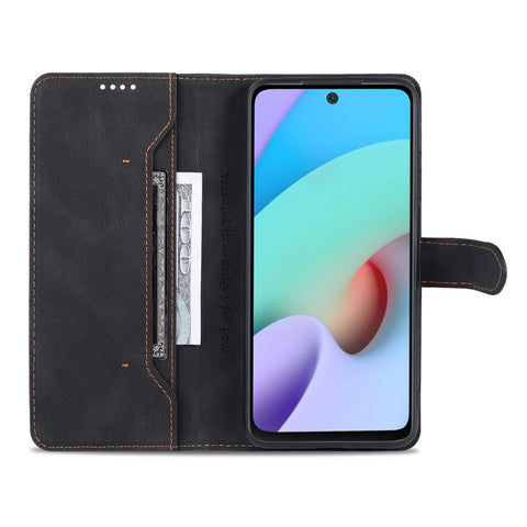 AZNS for Xiaomi Poco M4 Pro 5G / Redmi Note 11 5G (China) (MediaTek) Magnetic Closure PU Leather Flip Wallet Case Stand Phone Cover