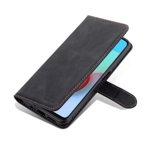 AZNS for Xiaomi Poco M4 Pro 5G / Redmi Note 11 5G (China) (MediaTek) Magnetic Closure PU Leather Flip Wallet Case Stand Phone Cover
