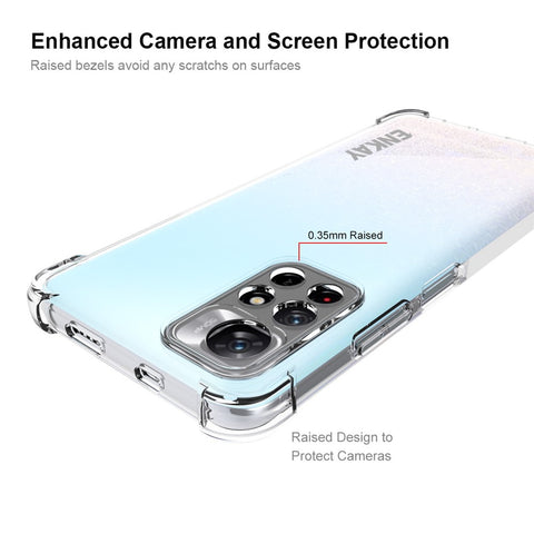 ENKAY HAT PRINCE Shock-absorbing Corners Non-yellowing Crystal Clear TPU Cover Mobile Phone Shell with Anti-slip Edge for Xiaomi Redmi Note 11 5G (China) (MediaTek)/Redmi Note Redmi Note 11T 5G/Note 11S 5G