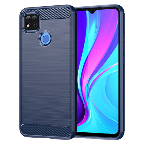 1.8mm Brushed Carbon Fiber Texture TPU Back Case Anti-fall Mobile Phone Cover for Xiaomi Poco C3/Poco C31/Redmi 9C/9C NFC/9 (India)/9 Activ