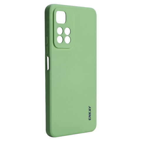 ENKAY HAT PRINCE Solid Color Straight Edge Liquid Silicone Precise Cutout Shockproof Phone Case Cover for Xiaomi Redmi Note 11 Pro 5G (China) (MediaTek)/Note 11 Pro+ 5G