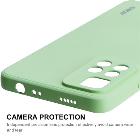ENKAY HAT PRINCE Solid Color Straight Edge Liquid Silicone Precise Cutout Shockproof Phone Case Cover for Xiaomi Redmi Note 11 Pro 5G (China) (MediaTek)/Note 11 Pro+ 5G