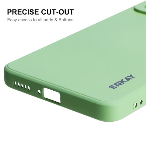 ENKAY HAT PRINCE Solid Color Straight Edge Liquid Silicone Precise Cutout Shockproof Phone Case Cover for Xiaomi Redmi Note 11 Pro 5G (China) (MediaTek)/Note 11 Pro+ 5G