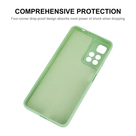 ENKAY HAT PRINCE Solid Color Straight Edge Liquid Silicone Precise Cutout Shockproof Phone Case Cover for Xiaomi Redmi Note 11 Pro 5G (China) (MediaTek)/Note 11 Pro+ 5G