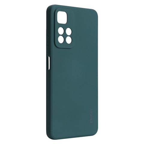 ENKAY HAT PRINCE Solid Color Straight Edge Liquid Silicone Precise Cutout Shockproof Phone Case Cover for Xiaomi Redmi Note 11 Pro 5G (China) (MediaTek)/Note 11 Pro+ 5G