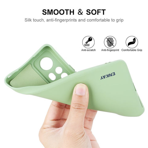 ENKAY HAT PRINCE Anti-scratch Precise Cutout Hole Opening Liquid Silicone Phone Case Phone Cover for Xiaomi 12 5G/12X 5G/12S 5G