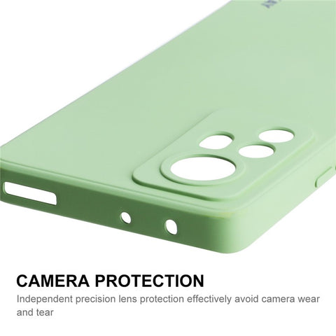 ENKAY HAT PRINCE For Xiaomi 12 Pro 5G / 12S Pro 5G /12 Pro (Dimensity) 5G Solid Color Straight Edge Drop-resistant Mobile Phone Cover Liquid Silicone Precise Cutout Ultra Slim Phone Case