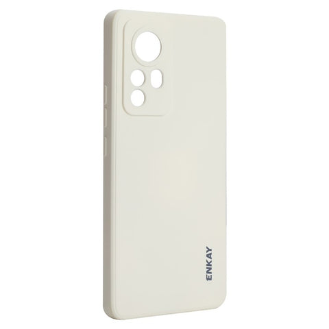 ENKAY HAT PRINCE For Xiaomi 12 Pro 5G / 12S Pro 5G /12 Pro (Dimensity) 5G Solid Color Straight Edge Drop-resistant Mobile Phone Cover Liquid Silicone Precise Cutout Ultra Slim Phone Case