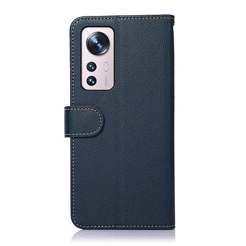 KHAZNEH for Xiaomi 12 5G/12X 5G/12S 5G RFID Blocking Anti-scratch PU Leather Phone Case Litchi Texture Wallet Phone Stand Cover