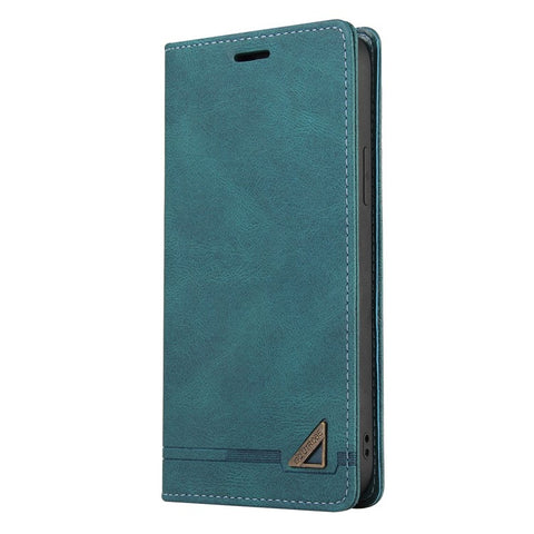 GQ.UTROBE 008 Series RFID Blocking Case for Xiaomi 12 5G/12X 5G/12S 5G, Skin Touch PU Leather Magnetic Absorption Wallet Stand Flip Cover