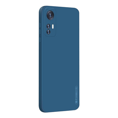 PINWUYO Silicone Case for Xiaomi 12 5G / 12X 5G / 12S 5G, Silky-Soft Touch Precise Cutouts Protective Cover with Fiber Flocking Lining